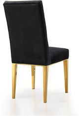 Capri Black Velvet Dining Chair - Ella Furniture