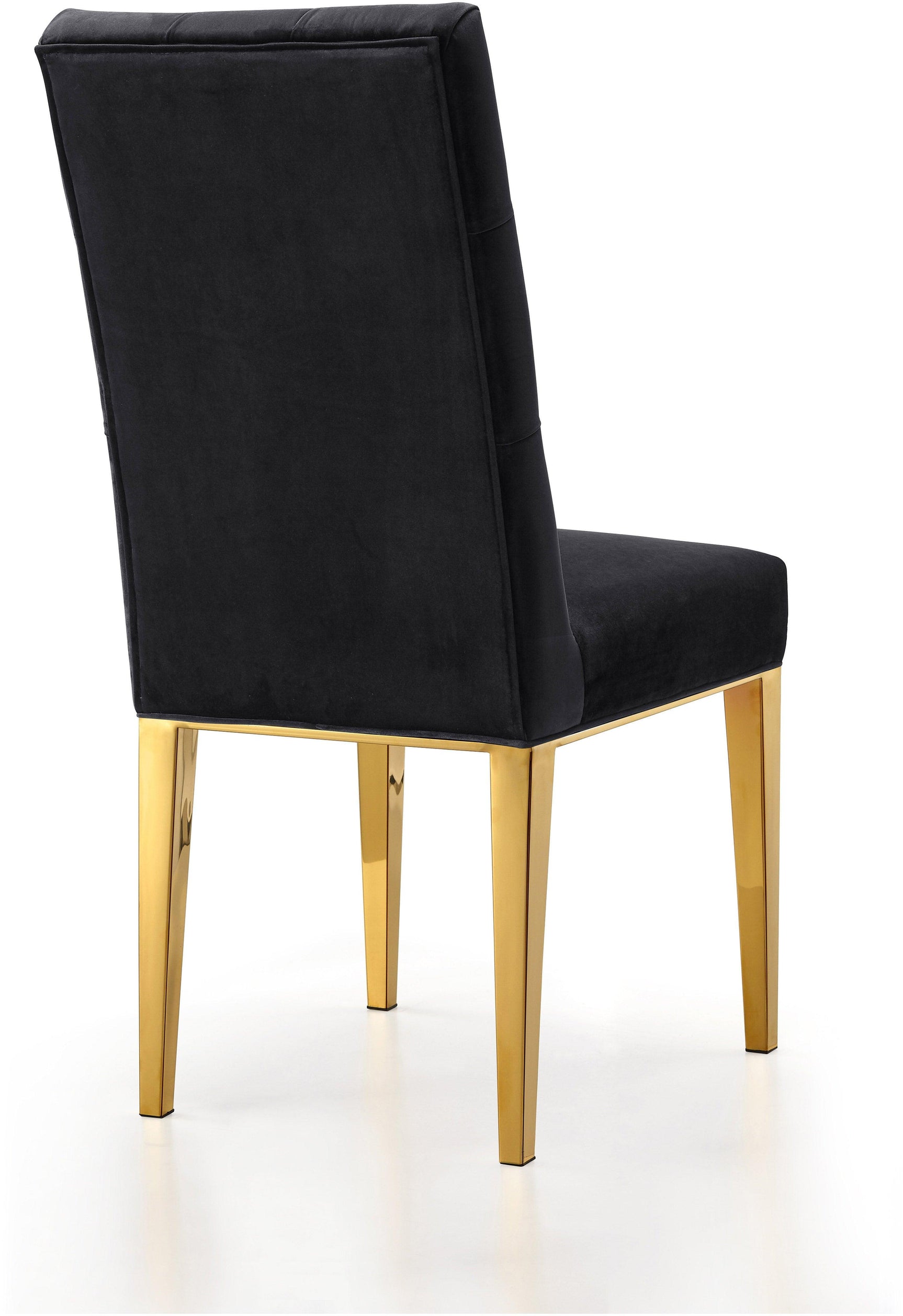 Capri Black Velvet Dining Chair - Ella Furniture