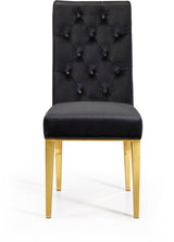 Capri Black Velvet Dining Chair - Ella Furniture