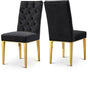 Capri Black Velvet Dining Chair - Ella Furniture