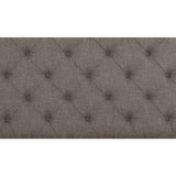 Gray fabric upholstery close-up on Baylesford King Panel Bed