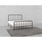 Larkspur Dark Bronze Full Platform Bed angled side view