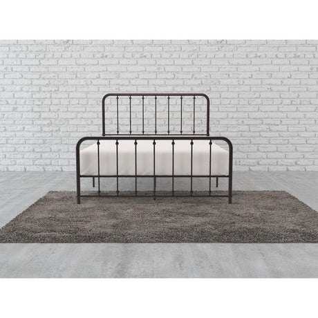 Full front 3D view of Larkspur youth queen platform bed