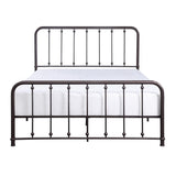 Larkspur Dark Bronze Metal King Platform Bed front view