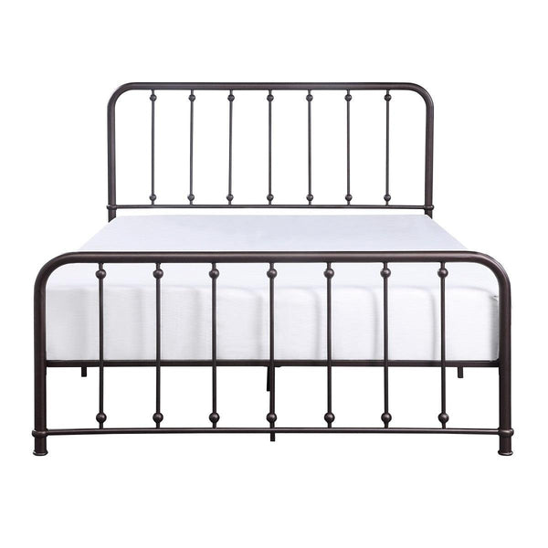 Larkspur Dark Bronze Metal King Platform Bed front view