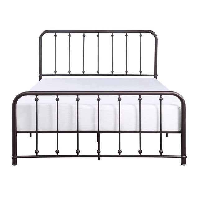 Larkspur Dark Bronze Metal King Platform Bed front view