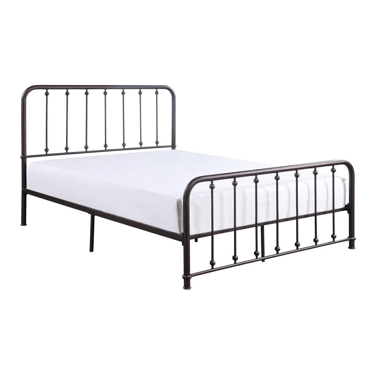 Larkspur Dark Bronze Metal King Platform Bed side view