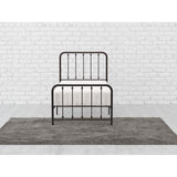 Larkspur Dark Bronze Metal Twin Platform Bed close-up front