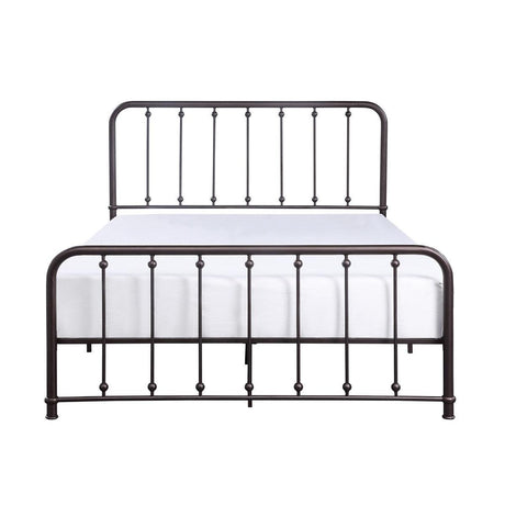 Larkspur Dark Bronze Metal Frame Full Platform Bed front angle view