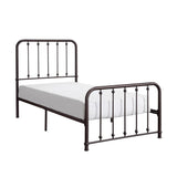 Larkspur Dark Bronze Metal Twin Platform Bed 3D front