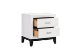 main view of Davi White Panel Bedroom Set bed