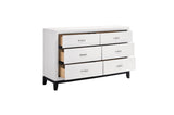 main view of Davi White Panel Bedroom Set bed