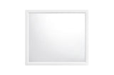 side view of Davi White Panel Bedroom Set bed