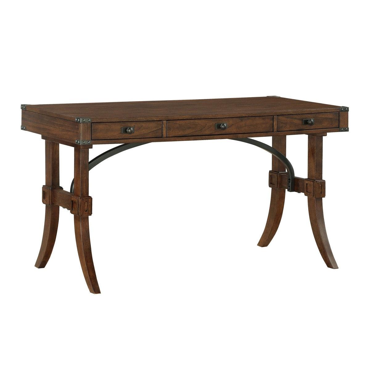 Frazier Park Brown Cherry Modern Traditinoal Mindy Veneer Wood And Engineered Wood Writing Desk - Ella Furniture