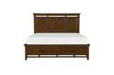 Frazier Park Brown Cherry Modern Contemporary Solid Wood Upholstered Storage Plarform Bedroom Set - Ella Furniture