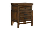 Frazier Park Brown Cherry Modern Contemporary Solid Wood Upholstered Storage Plarform Bedroom Set - Ella Furniture