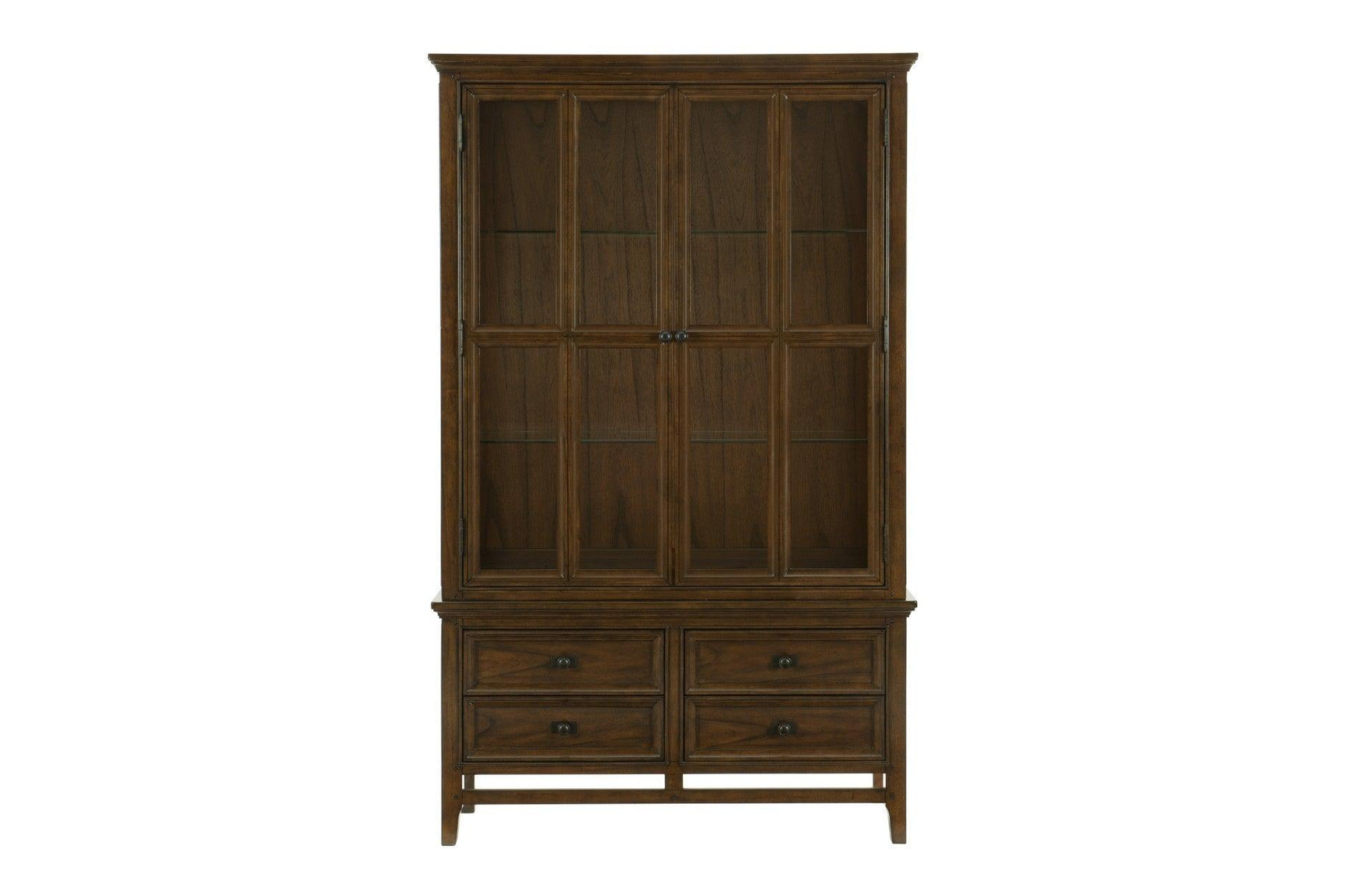 Frazier Park Brown Modern Subtle Lodge Solid Wood Faux Leather Seat Rectangular Dining Room Set - Ella Furniture