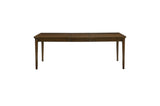 Frazier Park Brown Modern Subtle Lodge Solid Wood Faux Leather Seat Rectangular Dining Room Set - Ella Furniture