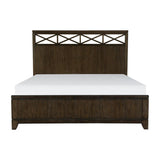 Griggs Dark Brown King Panel Bed front view