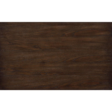 Griggs Dark Brown Bed wood finish close-up