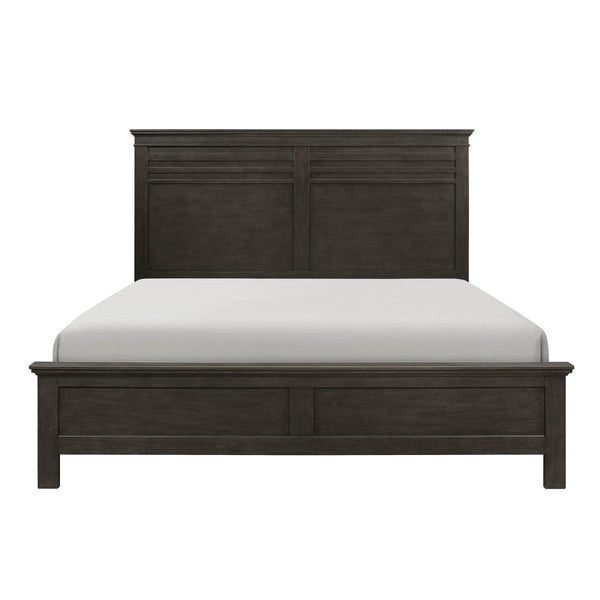 Blaire Farm charcoal gray queen bed front view