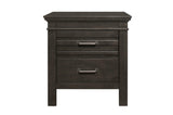 Blaire Farm Charcoal Gray Panel Bed front close-up