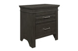 Blaire Farm Charcoal Gray Panel Bed side close-up