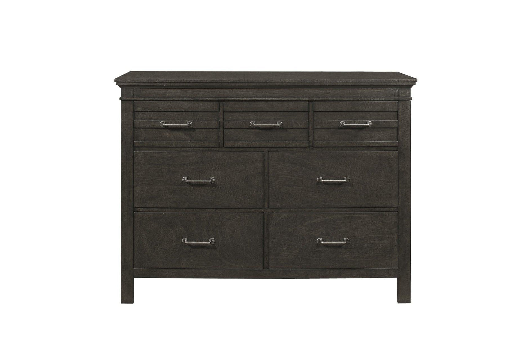 Blaire Farm Charcoal Gray Panel Bed main frontal view