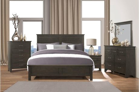 Blaire Farm Charcoal Gray Panel Bed main view