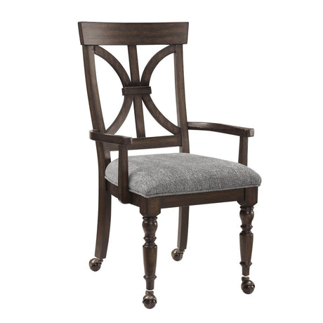 Cardano Driftwood Charcoal Fabric Desk Armchair side angle