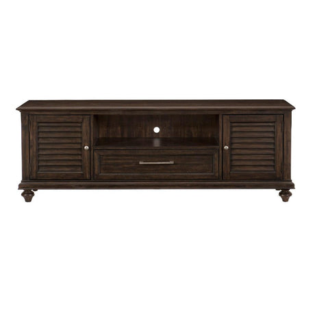 Cardano Charcoal 72-inch media console TV stand, front view