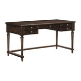 Cardano Driftwood Charcoal Transitional Acacia Veneer, Wood And Engineered Wood Writing Desk - Ella Furniture