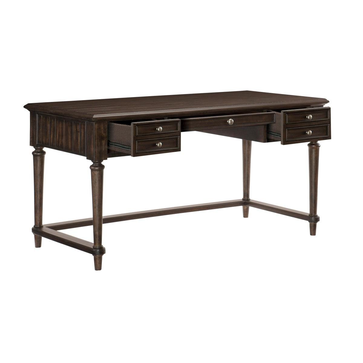 Cardano Driftwood Charcoal Transitional Acacia Veneer, Wood And Engineered Wood Writing Desk - Ella Furniture