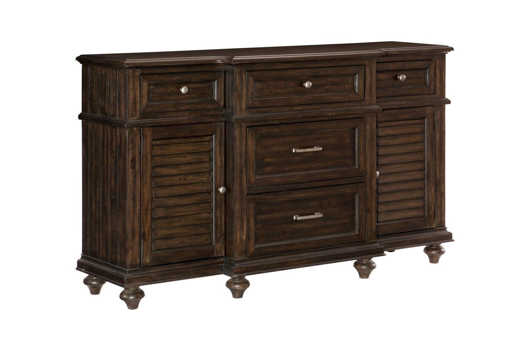 Cardano Charcoal Traditional Solid Wood And Veneers Fabric Upholstery Seat Round Dining Room Set - Ella Furniture