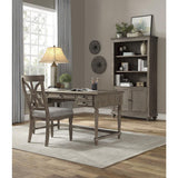 Cardano Driftwood Light Brown Acacia Veneer Wood, Engineered Wood Bookcase 3 Upper Open Shelves - Ella Furniture