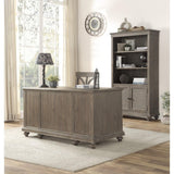 Cardano Driftwood Light Brown Acacia Veneer Wood, Engineered Wood Bookcase 3 Upper Open Shelves - Ella Furniture