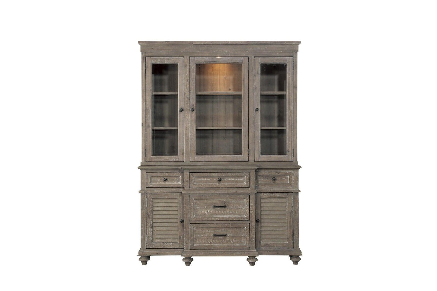 Cardano Brown Traditional Solid Wood, Veneers Fabric Upholstery Seat Rectangular Dining Room Set - Ella Furniture