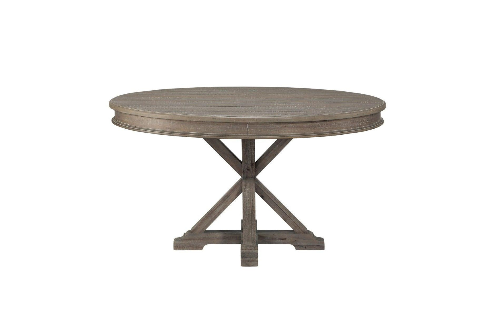 Cardano Brown Modern Traditional Solid Wood Fabric Upholstery Seat Round Dining Room Set - Ella Furniture