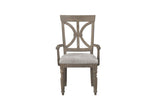 Cardano Brown Traditional Solid Wood, Veneers Fabric Upholstery Seat Rectangular Dining Room Set - Ella Furniture