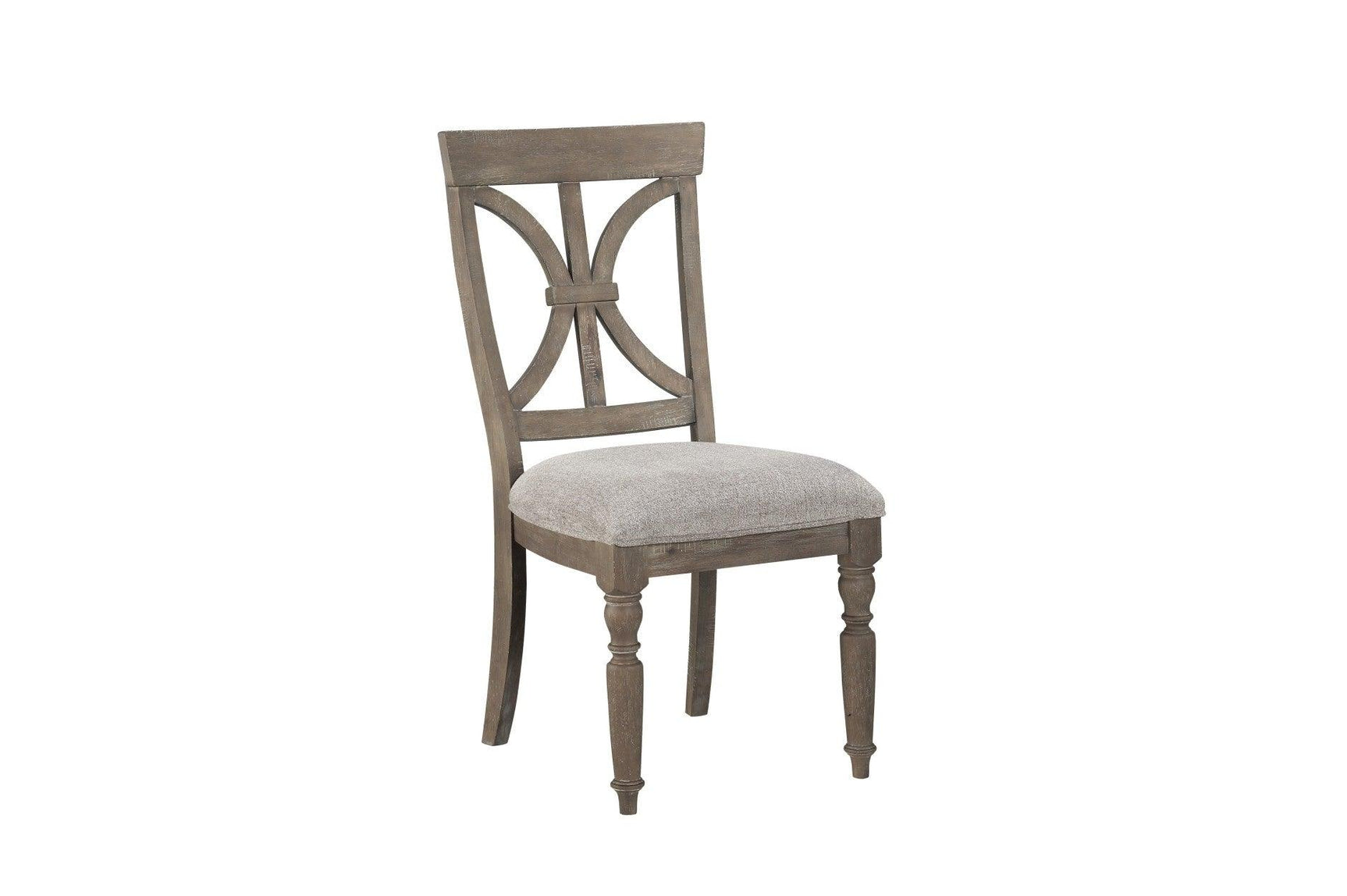 Cardano Brown Traditional Solid Wood, Veneers Fabric Upholstery Seat Rectangular Dining Room Set - Ella Furniture