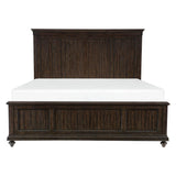 Cardano Driftwood Charcoal Transitional Acacia Veneer Wood And Engineered Wood Queen Panel Bed - Ella Furniture
