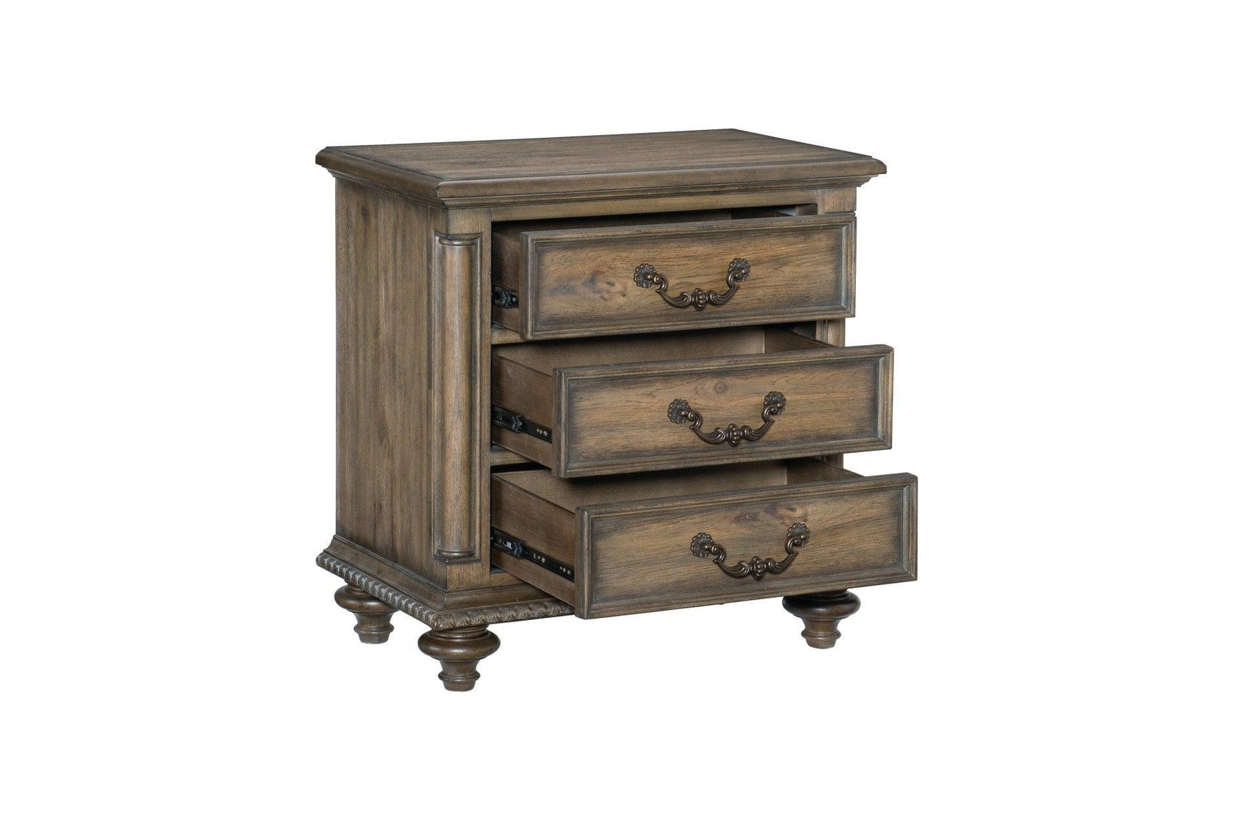 open drawer detail on chest from Rachelle Bedroom Set