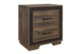 Side view of Ellendale Mahogany Panel Bedroom Set bed
