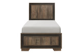 Side view of Ellendale Mahogany Panel Bedroom Set bed