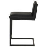 Vardon Genuine Leather Counter Height Chairs Black Set of 2 — product image 5