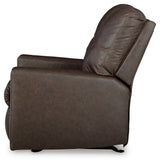 alternative side view of Barlin Mills Umber Faux Leather Recliner