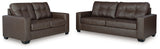Detail close-up of Barlin Umber Mills Sofa and Loveseat material