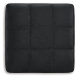 Barlin Mills Oversized Accent Ottoman in carbon faux leather top view