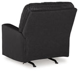 Barlin Mills Carbon Faux Leather Recliner back view