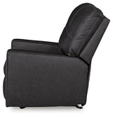 Barlin Mills Carbon Faux Leather Recliner alternate side view